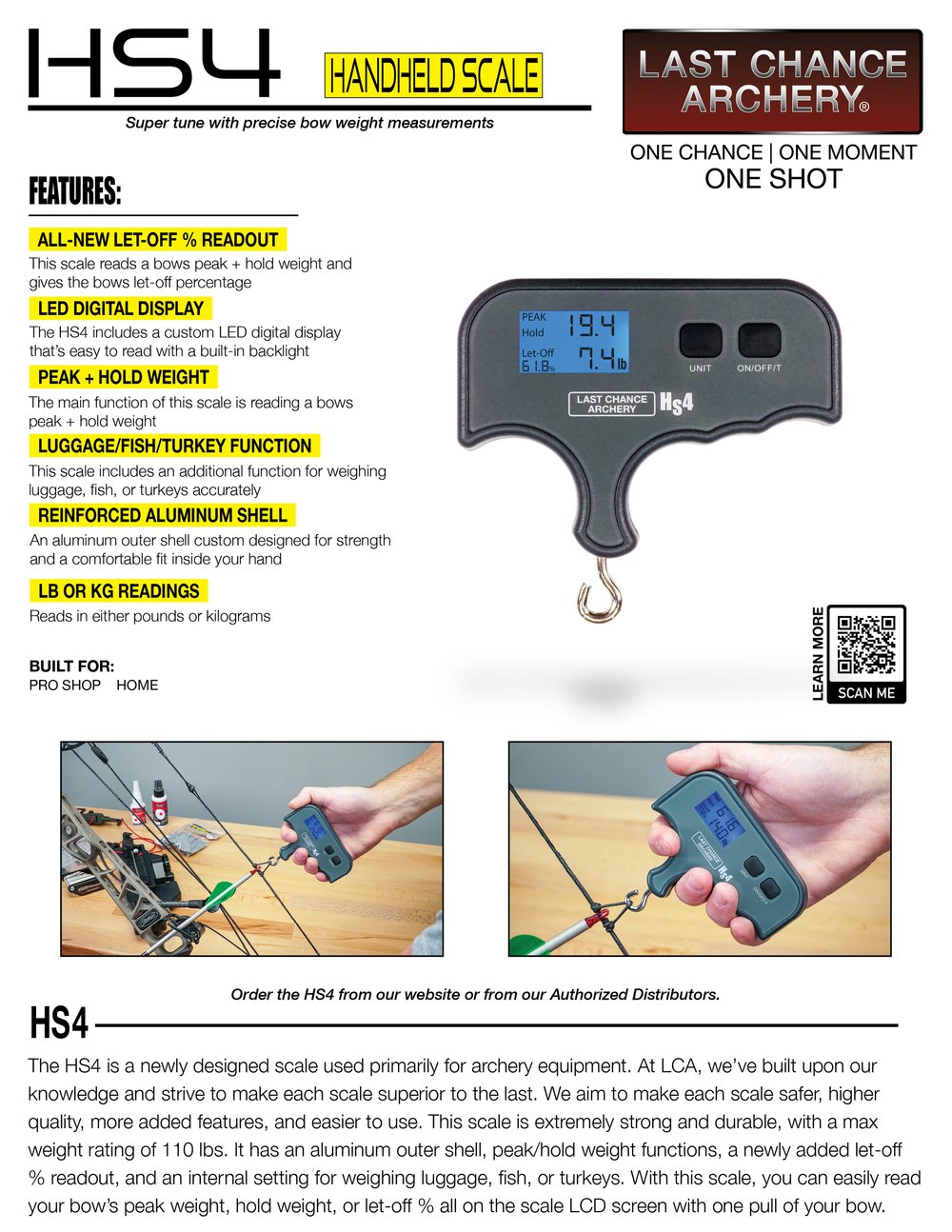 Last Chance Archery HS4 Digital Bow Scale