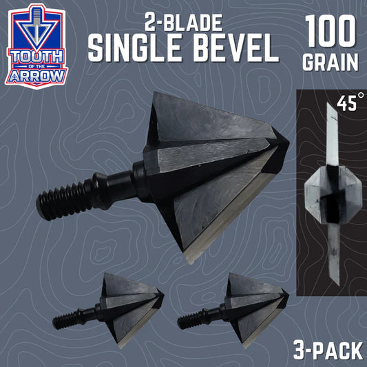 Tooth of the Arrow Broadheads-Single Bevel 2 Blade